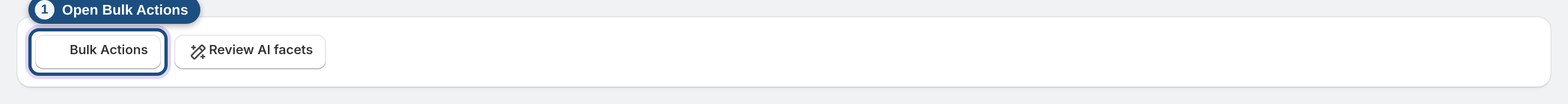 Open Bulk Actions — Bulk Actions highlighted